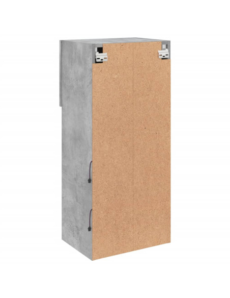 Mobili TV con Luci LED 2pz Grigio Cemento 40,5x30x90 cm