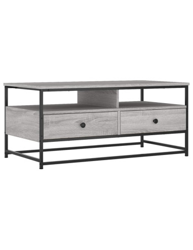 Tavolino da Salotto Grigio Sonoma 100x51x45cm Legno Multistrato