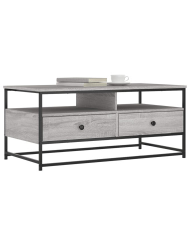 Tavolino da Salotto Grigio Sonoma 100x51x45cm Legno Multistrato