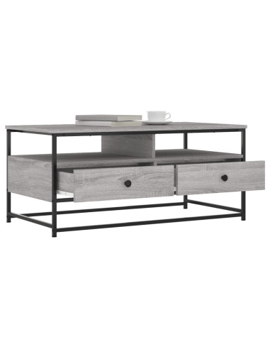 Tavolino da Salotto Grigio Sonoma 100x51x45cm Legno Multistrato