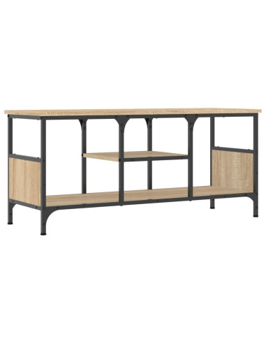 Mobile TV Rovere Sonoma 100x35x45 cm Legno Multistrato e Ferro