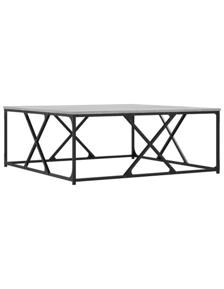 Tavolino Salotto Grigio Sonoma 100x100x40 cm Legno Multistrato
