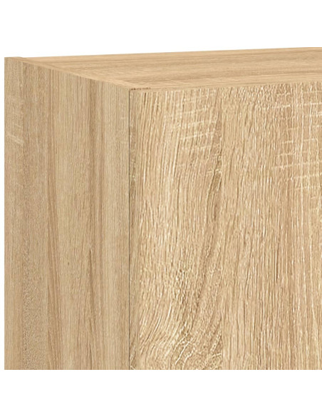 Mobili TV a Muro con LED 5pz Rovere Sonoma Legno Multistrato