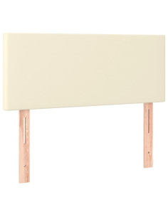 Testiera Crema 90x5x78/88 cm in Similpelle