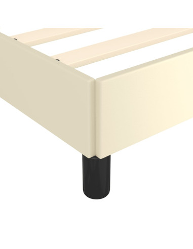 Giroletto con Testiera Crema 80x200 cm in Similpelle