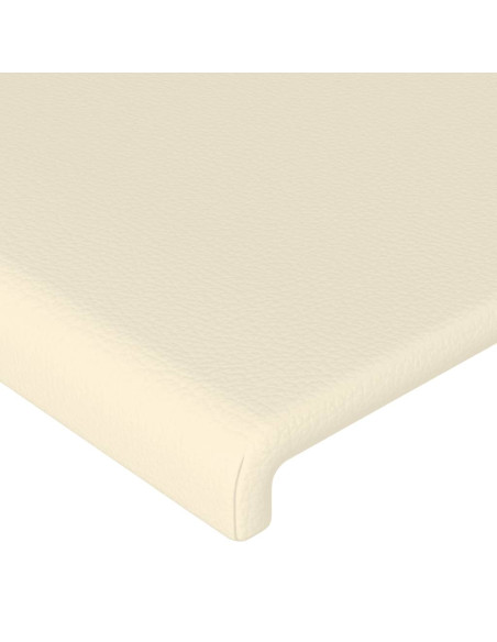 Giroletto con Testiera Crema 80x200 cm in Similpelle