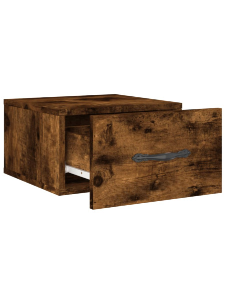 Comodini a Muro 2 pz Rovere Fumo 35x35x20 cm