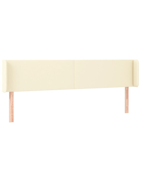 Testiera ad Orecchio Crema 163x16x78/88 cm in Similpelle