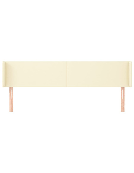 Testiera ad Orecchio Crema 163x16x78/88 cm in Similpelle