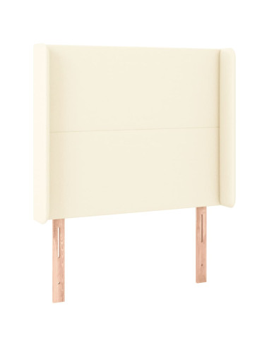 Testiera a LED Crema 83x16x118/128 cm in Similpelle
