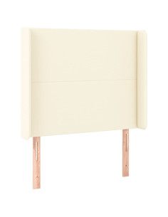 Testiera ad Orecchio Crema 83x16x118/128 cm in Similpelle