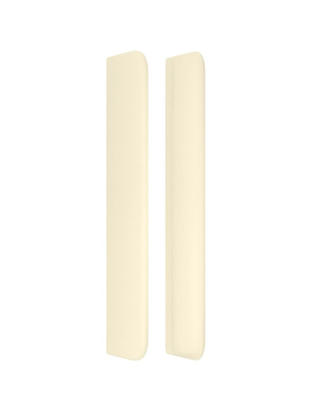 Testiera ad Orecchio Crema 83x16x118/128 cm in Similpelle