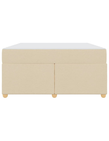 Struttura del letto con materasso Crema 160 x 200 cm Tessuto