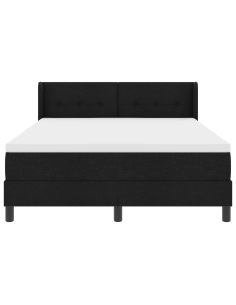Letto a molle con materasso Nero 200 x 160 cm Poliestere