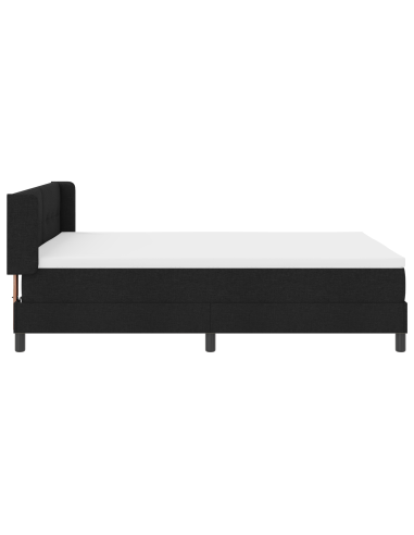 Letto a molle con materasso Nero 200 x 160 cm Poliestere