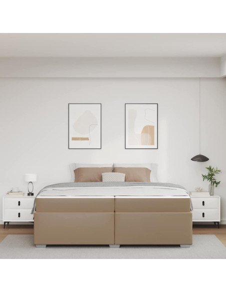 Struttura del letto Cappuccino 200 x 200 cm Pelle sintetica
