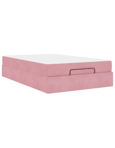 Struttura letto con materasso con materasso 2 pcs Rosa Velluto