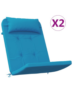 Cuscini per Sedia Adirondack 2 pz Blu Chiaro in Tessuto Oxford