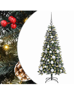 Albero di Natale artificiale con 150 LED Verde 120 cm 2