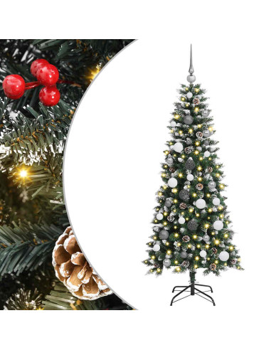 Albero di Natale artificiale con 150 LED Verde 150 cm