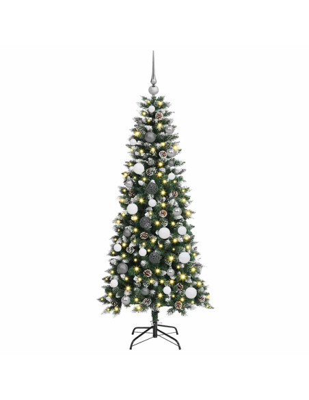 Albero di Natale artificiale con 150 LED Verde 150 cm