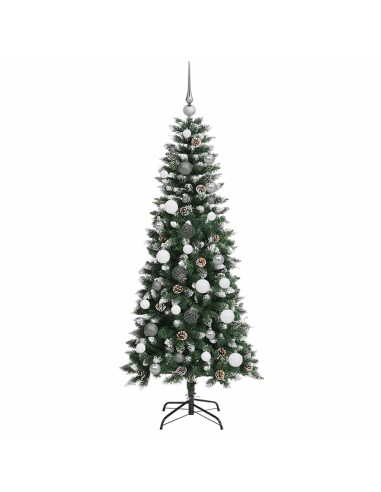 Albero di Natale artificiale con 150 LED Verde 150 cm