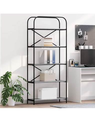 Libreria Grigio Sonoma 80 x 30 x 183 cm Legno multistrato