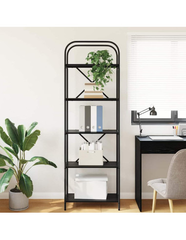 Libreria Rovere Nero 60 x 30 x 183 cm Legno multistrato