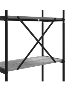 Libreria Grigio Sonoma 60 x 30 x 183 cm Legno multistrato 2