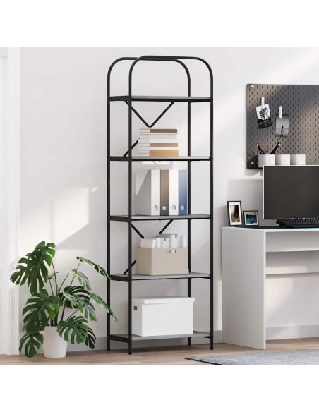 Libreria Grigio sonoma 60 x 30 x 183 cm Legno multistrato