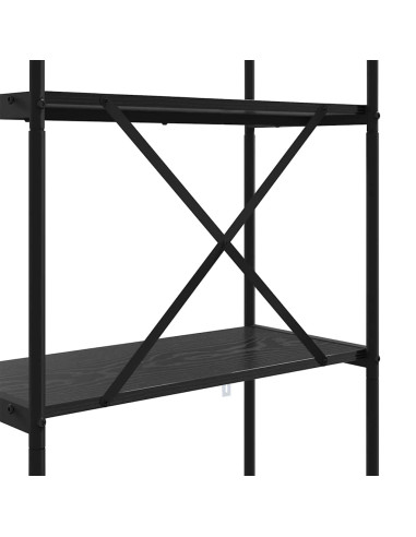 Libreria Rovere Nero 60 x 30 x 146 cm Legno multistrato