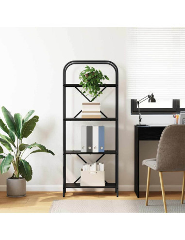 Libreria Rovere Nero 60 x 30 x 146 cm Legno multistrato