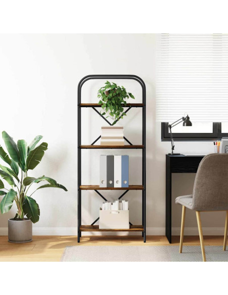 Libreria Rovere fumo 60 x 30 x 146 cm Legno multistrato