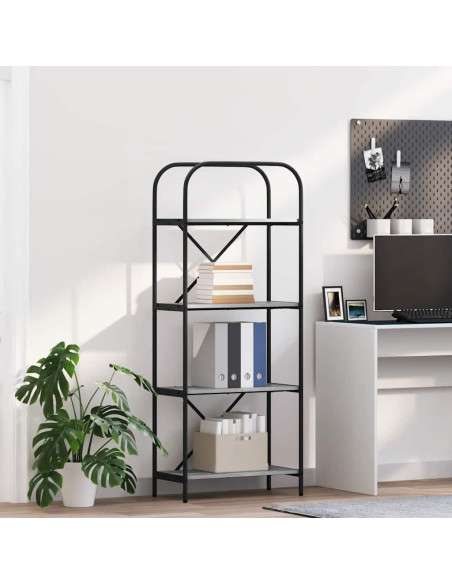 Libreria Grigio sonoma 60 x 30 x 146 cm Legno multistrato