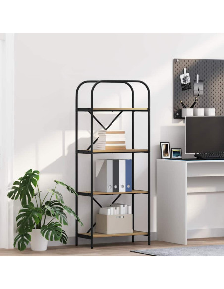 Libreria rovere artigianale 60 x 30 x 146 cm Legno multistrato