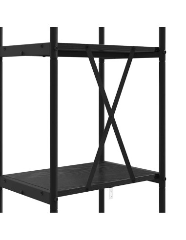 Libreria Rovere Nero 40 x 30 x 146 cm Legno multistrato