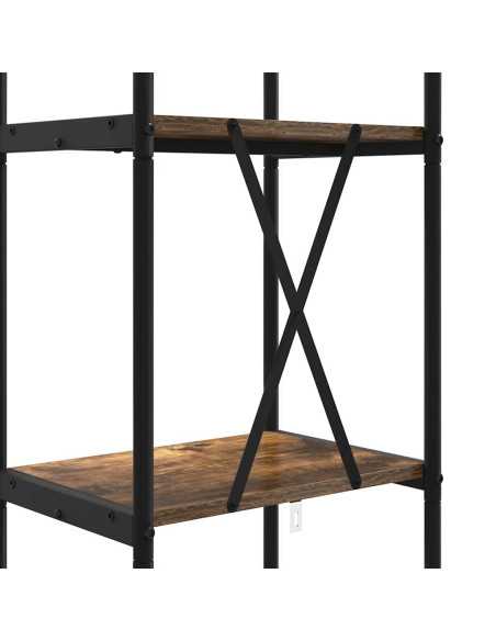 Libreria Rovere fumo 40 x 30 x 146 cm Legno multistrato