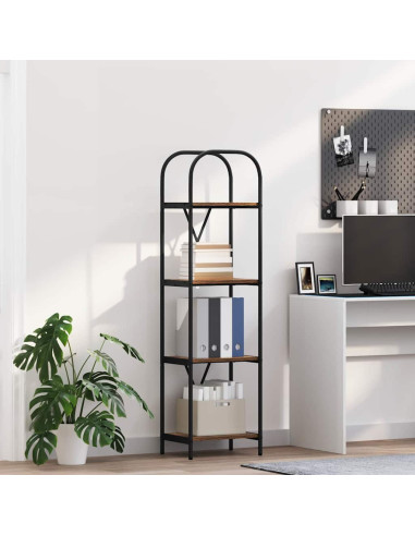 Libreria Rovere fumé 40 x 30 x 146 cm Legno multistrato