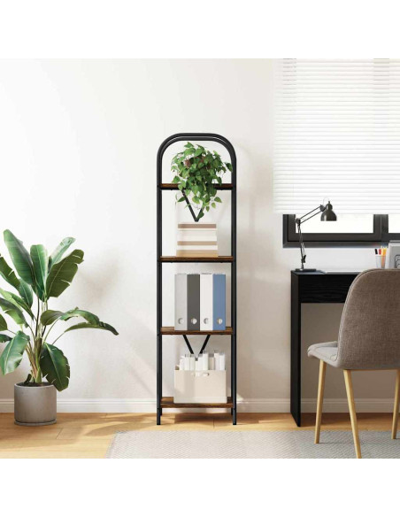 Libreria Rovere fumo 40 x 30 x 146 cm Legno multistrato