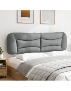 Cuscino Testiera Grigio Chiaro 193 cm in Tessuto 2