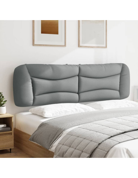 Cuscino Testiera Grigio Chiaro 193 cm in Tessuto