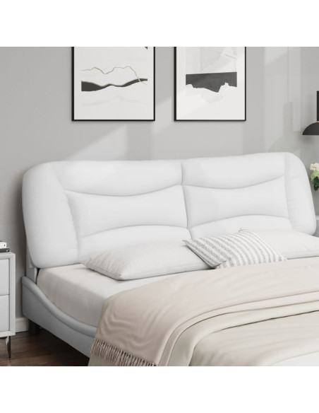 Cuscino Testiera Bianco 193 cm in Similpelle