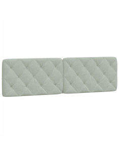 Cuscino Testiera Grigio Chiaro 183 cm in Velluto