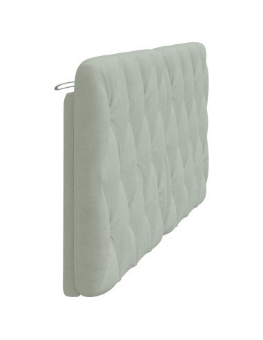 Cuscino Testiera Grigio Chiaro 183 cm in Velluto