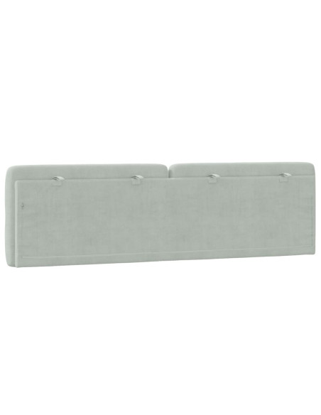 Cuscino Testiera Grigio Chiaro 183 cm in Velluto