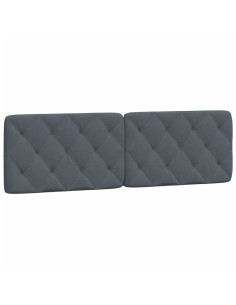 Cuscino Testiera Grigio Scuro 152 cm in Velluto