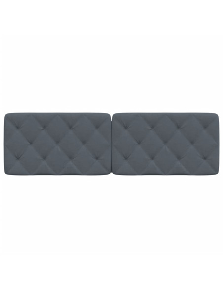 Cuscino Testiera Grigio Scuro 152 cm in Velluto