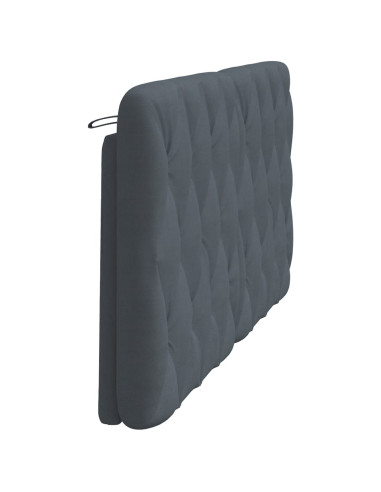 Cuscino Testiera Grigio Scuro 152 cm in Velluto