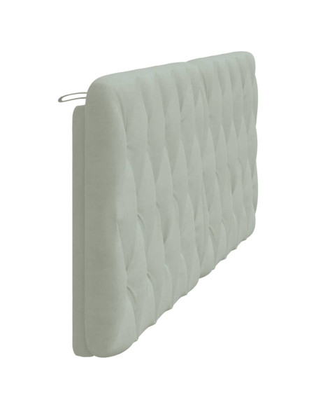 Cuscino Testiera Grigio Chiaro 193 cm in Velluto