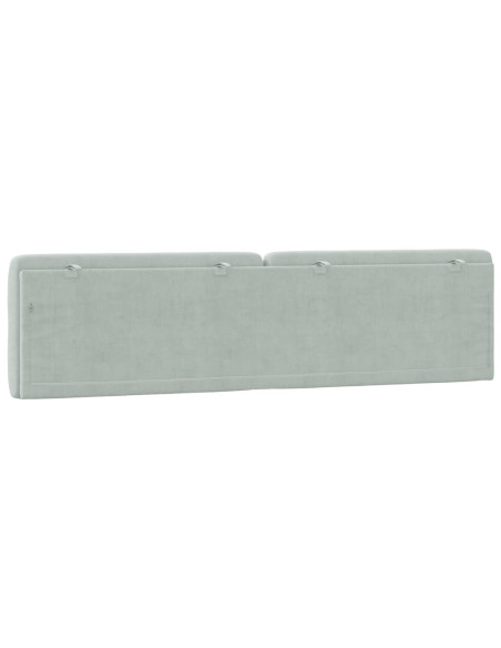 Cuscino Testiera Grigio Chiaro 193 cm in Velluto
